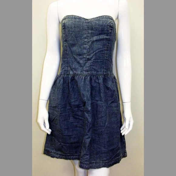 Arizona Jean Company Dresses & Skirts - Strapless Denim Bustier Style Mini Dress - Size L